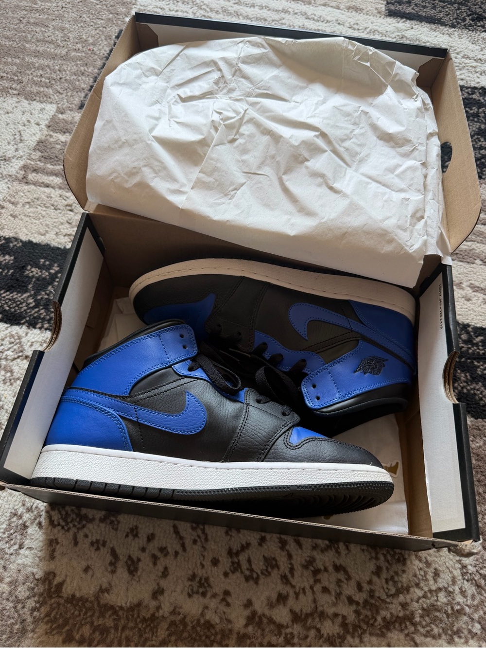 Women’s Mid Air Jordans Royal Blue & black